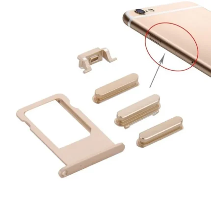 4-PIECE SET SIM HOLDER VOLUME BUTTONS POWER BUTTONS AND VIBRATION BUTTON FOR IPHONE 6S 4.7 GOLD Number