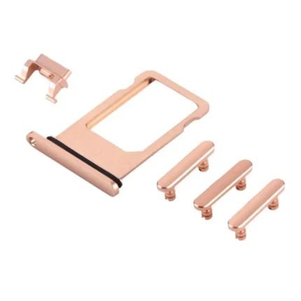 4-PIECE SET SIM HOLDER VOLUME BUTTONS POWER BUTTONS AND VIBRATION BUTTON FOR APPLE IPHONE 8G  GOLD NUMBER
