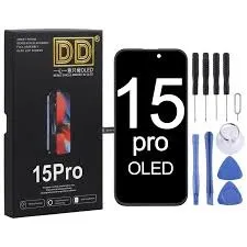DISPLAY OLED DISPLAY COMPLETO PER APPLE IPHONE 15 PRO OLED VERSIONE DURO JK