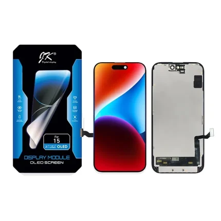 DISPLAY OLED DISPLAY COMPLETO PER APPLE IPHONE 15 OLED VERSIONE DURO JK