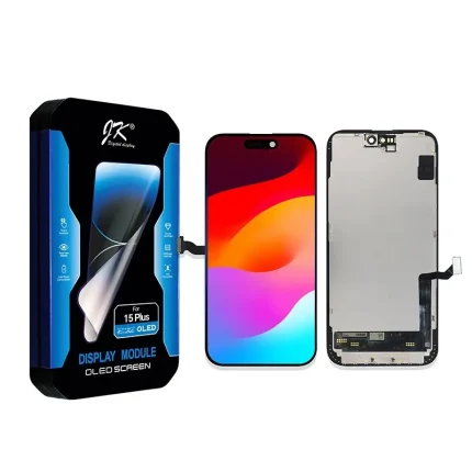 DISPLAY OLED DISPLAY COMPLETO PER APPLE IPHONE 15 PLUS OLED VERSIONE DURO JK