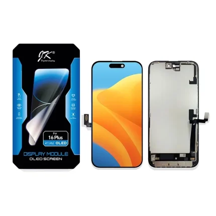 DISPLAY OLED DISPLAY COMPLETO PER APPLE IPHONE 16 PLUS OLED VERSIONE DURO JK